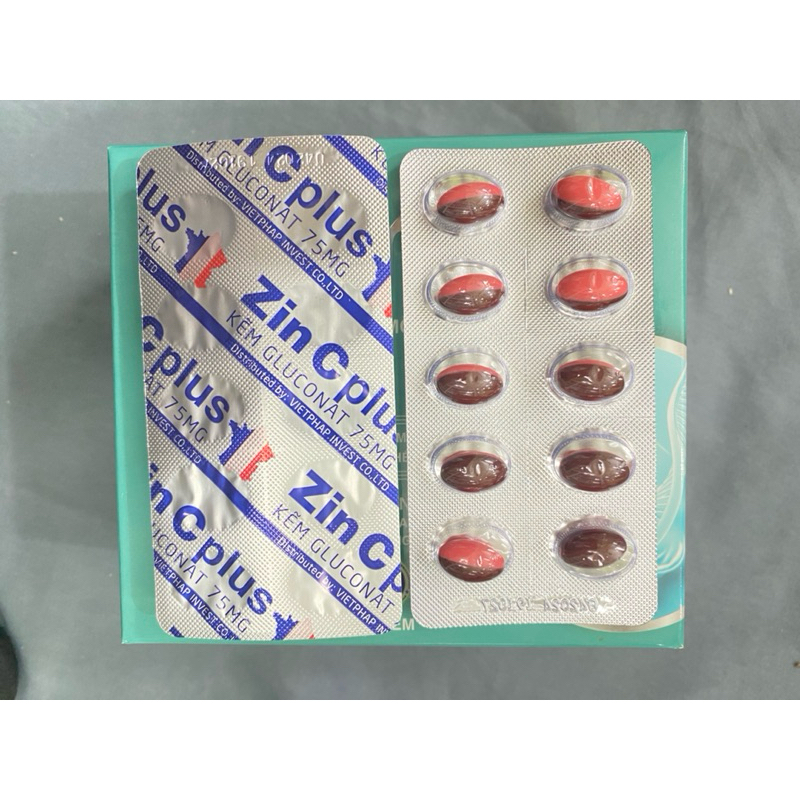 Viên Kẽm ZinC Plus - Giúp tăng sức đề kháng, hỗ trợ tăng cường tiêu hóa, giúp nhanh mọc tóc. Hộp 100v