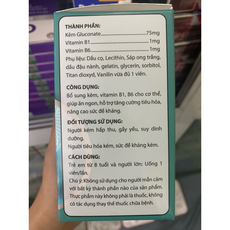 Viên Kẽm ZinC Plus - Giúp tăng sức đề kháng, hỗ trợ tăng cường tiêu hóa, giúp nhanh mọc tóc. Hộp 100v