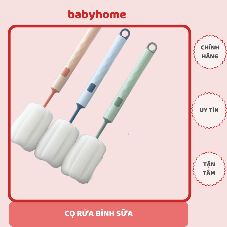 Cọ rửa bình sữa cho bé đầu mút xốp có thể thay thế babyhome