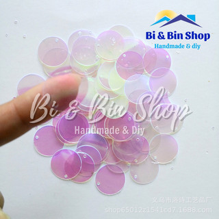 40g Kim Sa Tròn Lỗ Lệch Màu Ánh Cừ Đính Kết Trang Phục Thời Trang