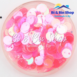 40g Kim Sa Tròn Lỗ Lệch Màu Ánh Cừ Đính Kết Trang Phục Thời Trang