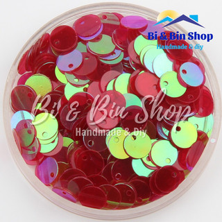 40g Kim Sa Tròn Lỗ Lệch Màu Ánh Cừ Đính Kết Trang Phục Thời Trang