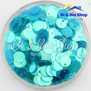 40g Kim Sa Tròn Lỗ Lệch Màu Ánh Cừ Đính Kết Trang Phục Thời Trang