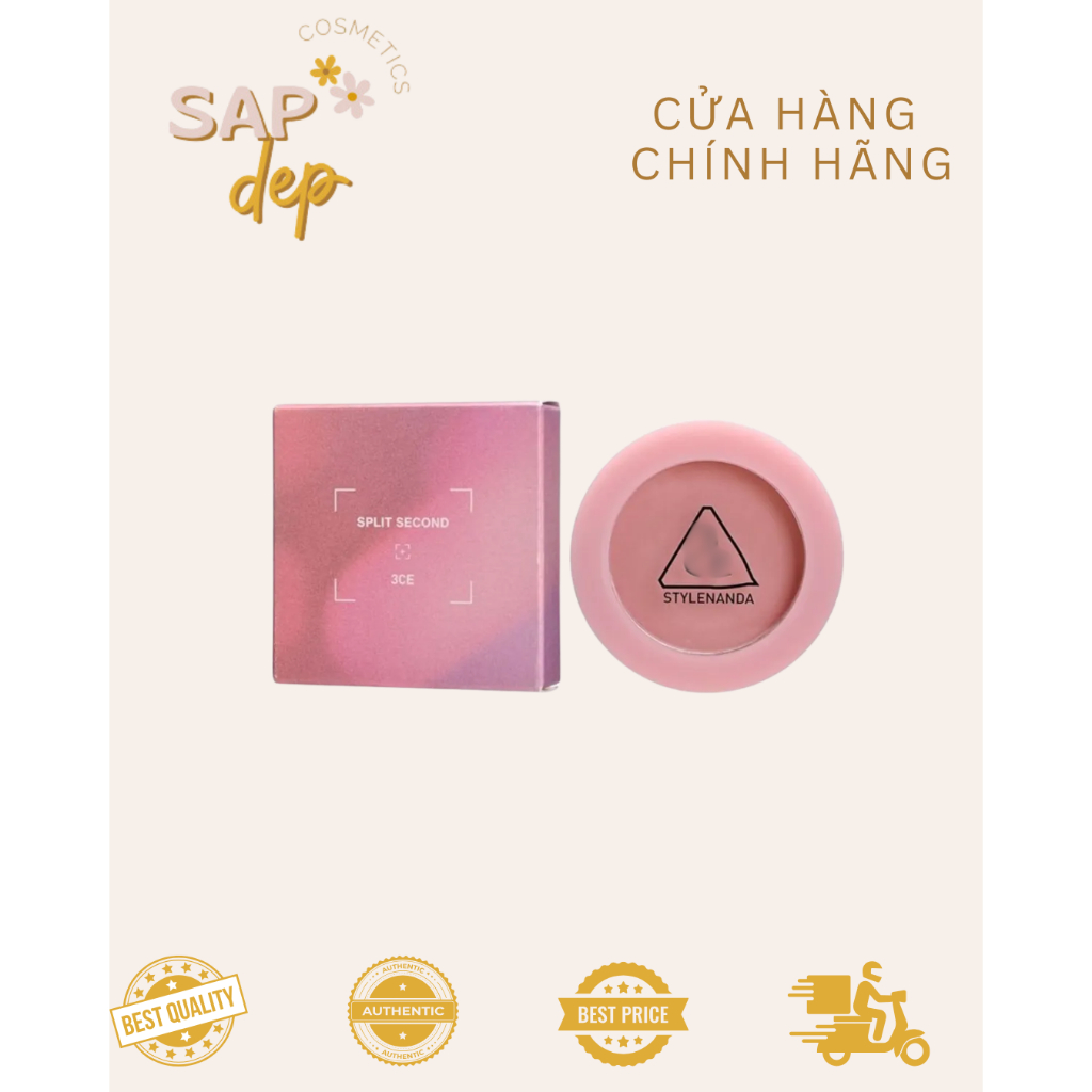 Má hồng 3.C.e Split Second Edition City Mauve hộp bảng xanh limited date 12/25 có tem phụ Trung