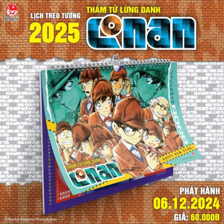 Lịch 2025 - Thám tử lừng danh Conan - Lịch treo tường NXB Kim Đồng