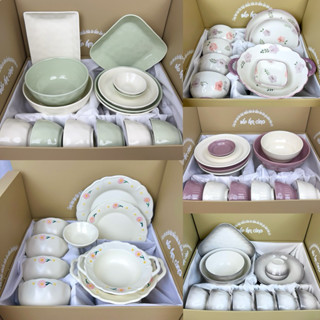 Bộ bát đĩa sứ có Hộp quà tặng Tân gia, quà Tết, mừng cưới Bếp ấm cúng