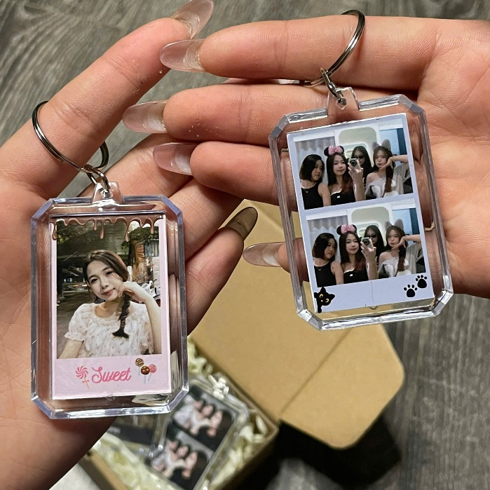 Móc Khóa In Ảnh 2 mặt Tặng Người Yêu, bạn bè