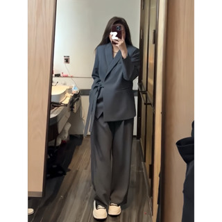 SV2 SÉT VEST 2 MÓN QUẦN ỐNG RỘNG ÁO BLAZER TAY DÀI CỘT DÂY ĐI CHƠI, ĐI LÀM, ĐI SỰ KIỆN CỰC XINH