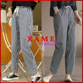 Quần Baggy Nữ Kẻ Caro Quần Sọc Caro Nữ Trẻ Trung Năng Động Vải Thô Mặc Hè Thoáng Mát