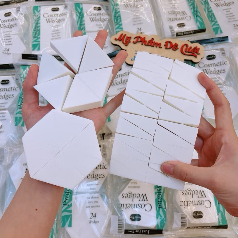 Bông Mút Tán Nền 24 Miếng Cosmetic Wedges Professional [Chính Hãng]