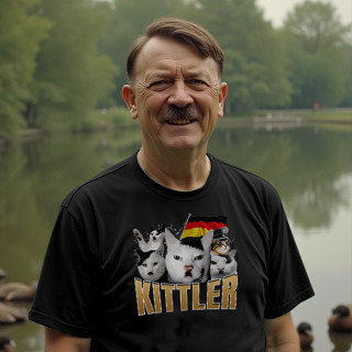 Áo Vớ Vẩn - Áo Thun Adolf Kittler Hitler Đẳng Cấp Nazi mèo meme hài hước - Cotton 100% Oversize Nam Nữ