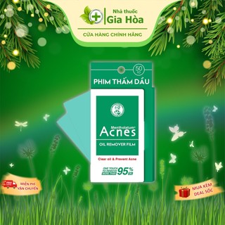 Phim thấm dầu Acnes Oil Remover Film Rohto - Hút nhờn, kiềm dầu, sạch da, ngăn mụn, gói nhỏ dễ mang theo