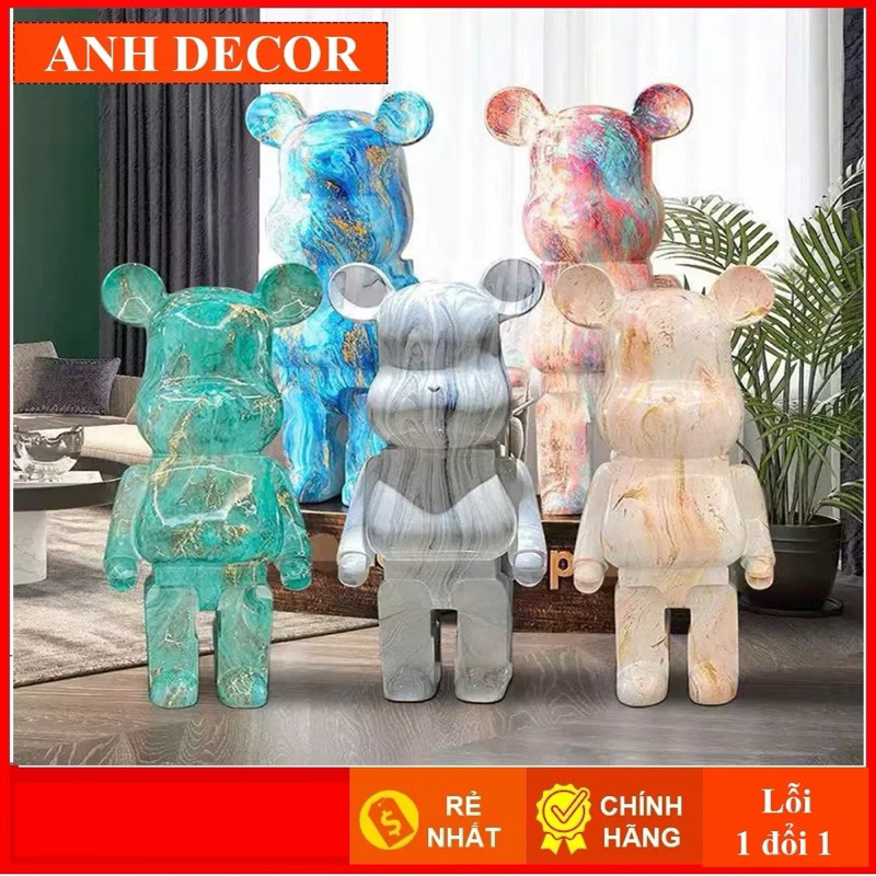 [LOẠI 1] BEARBRICK 80CM, GẤU BEARBRICK 80CM Bụng Phệ, Bearbrick Sơn Nhúng, Mạ Điện,Trang Trí Nhà Cửa