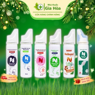 Nebusal Spray - Dung dịch nước muối biển dạng xịt, giúp vệ sinh mũi, giảm nghẹt mũi, sổ mũi, giúp vệ sinh tai
