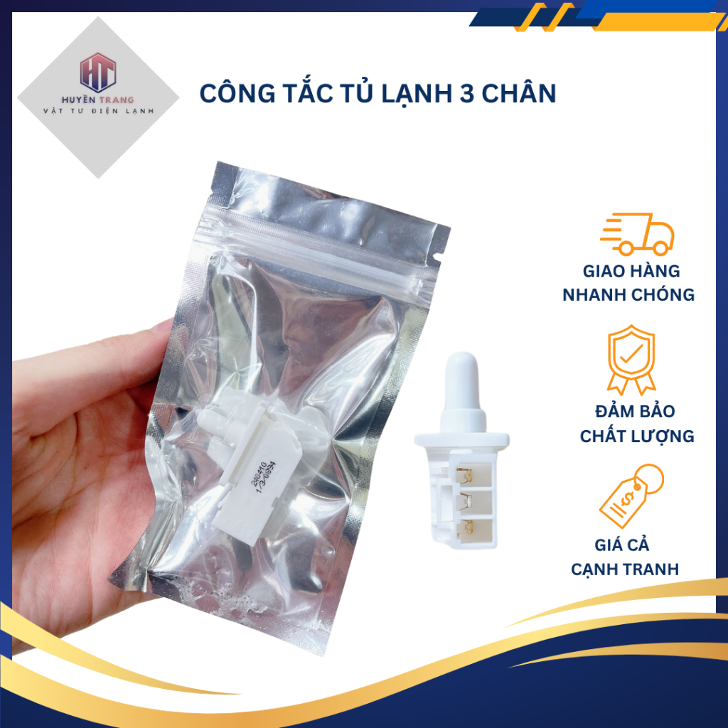 Công tắc cánh 3 chân cài cho tủ lạnh HITACHI AQUA SHARP, công tắc đèn tủ quần áo đa năng Tốt