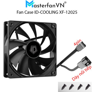 Quạt fan case 12CM ID-COOLING XF-12025-K Quạt tản nhiệt 4pin điều tốc PWM sức gió lớn, chống ồn