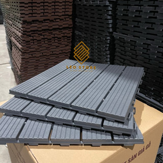 Combo 20 tấm nhựa lót sàn giả gỗ cao cấp, vỉ nhựa lót sàn ban công, sân thượng, decor quán cafe, sân vườn, hàng VNXK