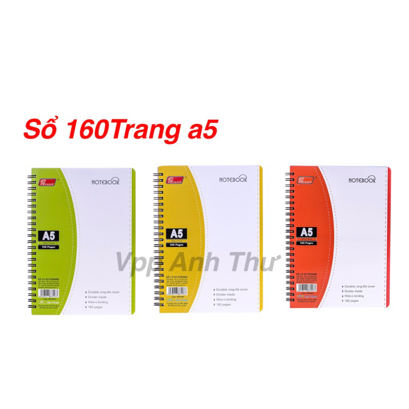 SỔ LÒ XO GRAND A5 160 TRANG