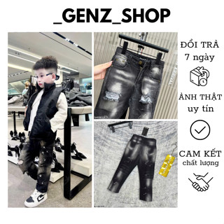  Quần Jean Phối Rách Vẩy Sơn Cho Bé Mẫu Mới Nhất 2025 Hàng Cao Cấp 