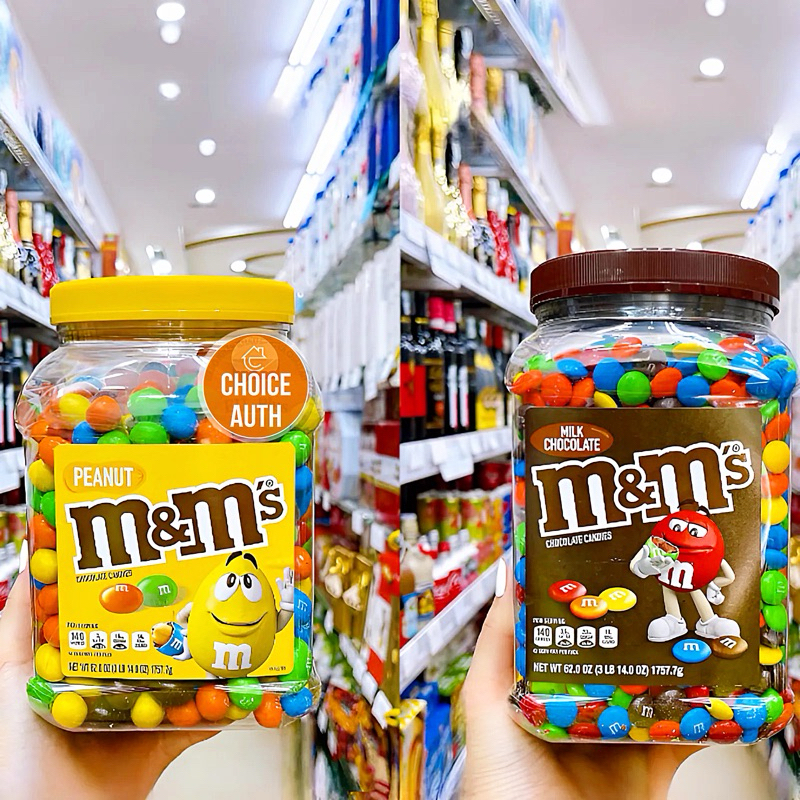 Kẹo chocolate m&m’s socola nhân đậu và socola sữa đủ sắc màu