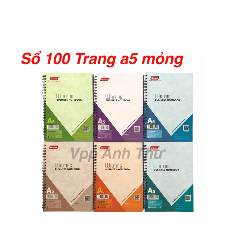 SỔ LÒ XO GRAND A5 - 100 TRANG