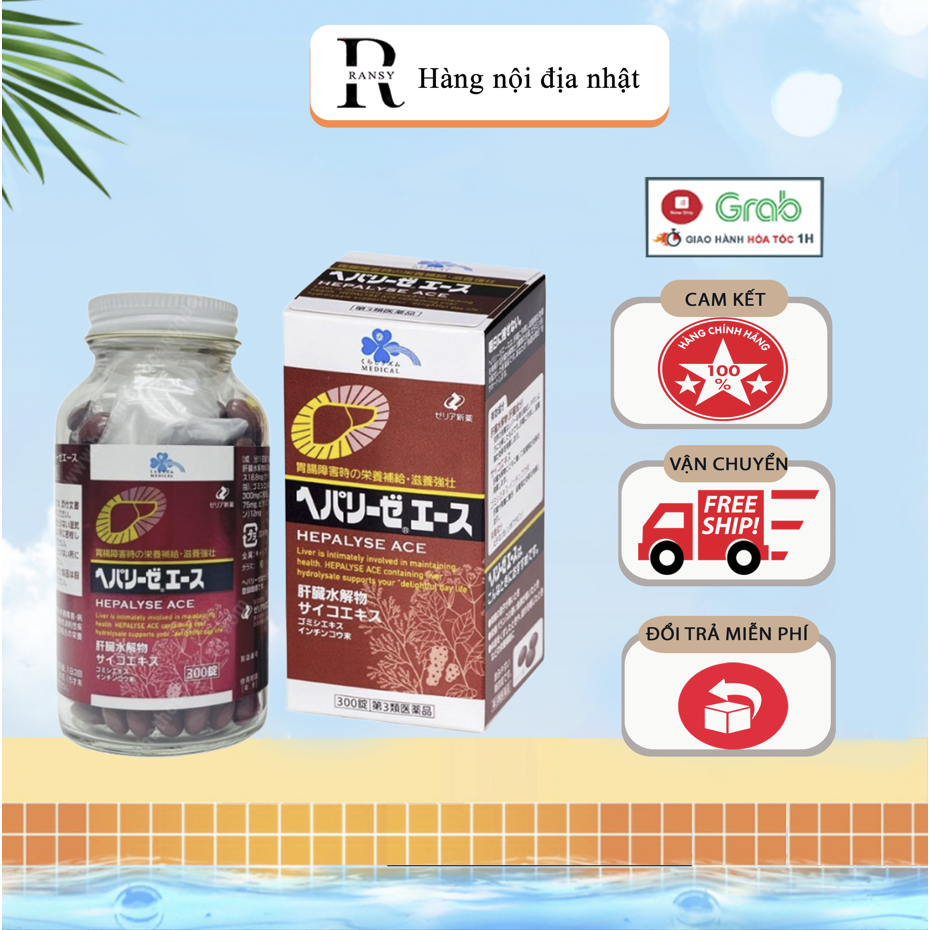 Viên Uống bổ gan Hepalyse ACE 300 Viên, mát gan, thải độc Nội Địa Nhật Bản