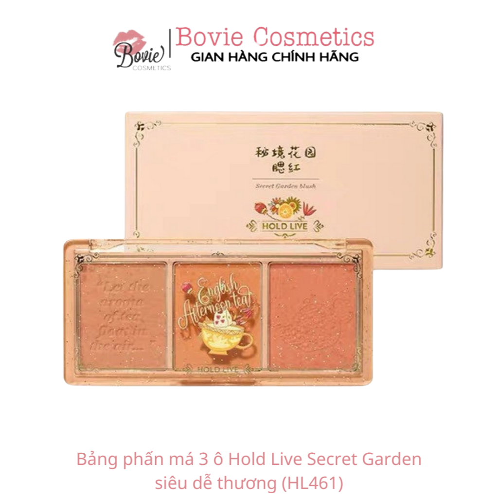 Bảng phấn má 3 ô Hold Live Secret Garden siêu dễ thương (HL461)