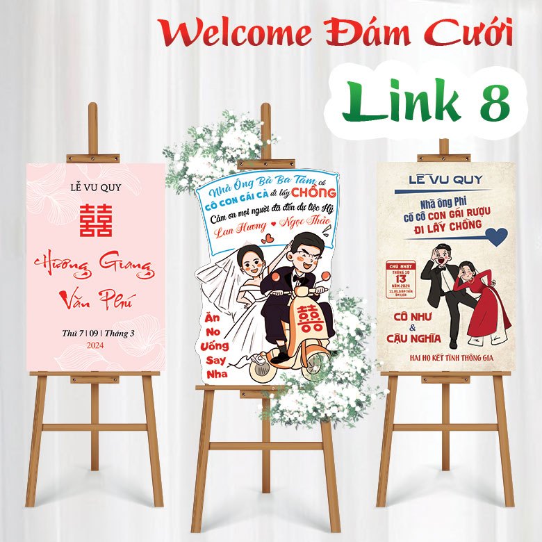[MS 351-450] Bảng Welcome Đám Cưới