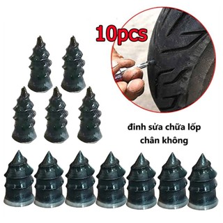 Hộp 10 Vít Vá Lốp Xe Không Săm Cho Ô Tô, Xe Máy, Xe Tải Không Cần Tháo Lốp
