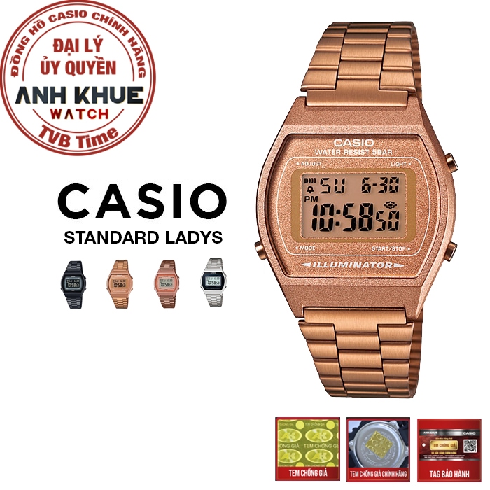 Đồng hồ nữ dây kim loại Casio chính hãng Anh Khuê B640 Series (35mm)