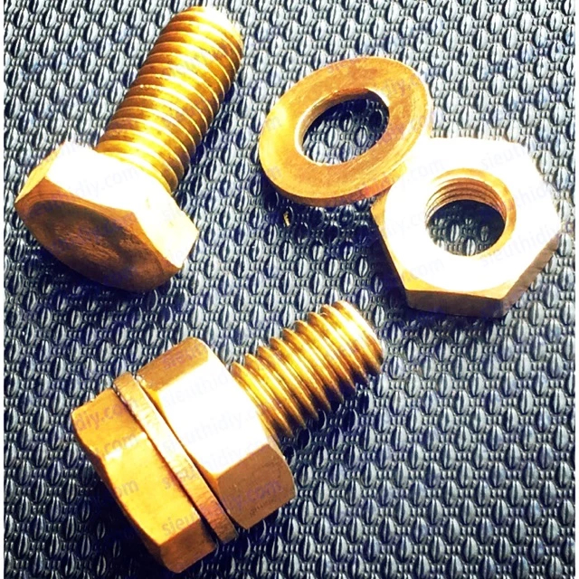 Bộ Ốc đồng M6,M8,M10,M12  (1 bulong +1ecu+1long đen )