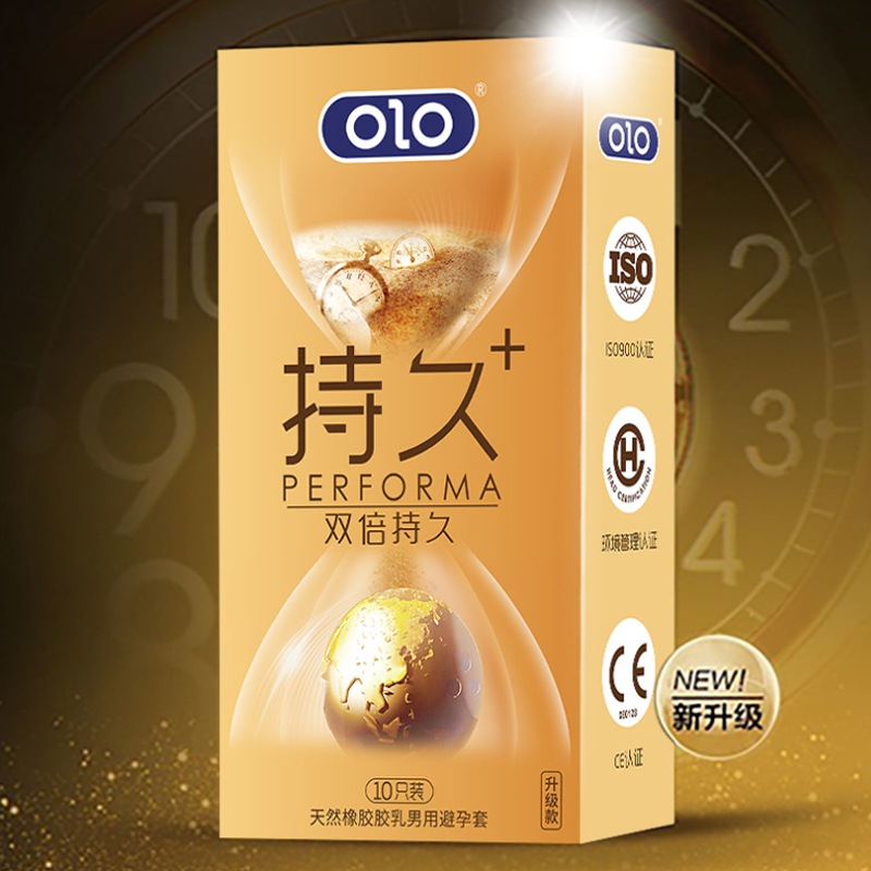 Combo Bao Cao Su Olo Performa Đồng Hồ Xanh Size 49mm Siêu Mỏng, Vàng Gân Gai Size 52mm (Hộp 10C)