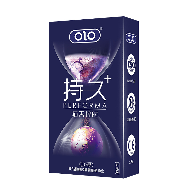 Combo Bao Cao Su Olo Performa Đồng Hồ Xanh Size 49mm Siêu Mỏng, Vàng Gân Gai Size 52mm (Hộp 10C)