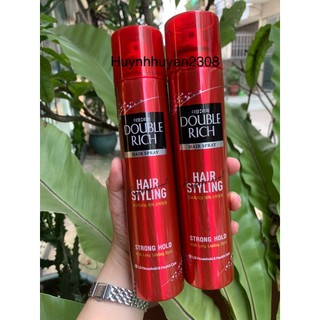 [Chính Hãng_2 Loại] Keo, Mousse xịt giữ nếp tóc Double Rich Hair Spray_170ml.