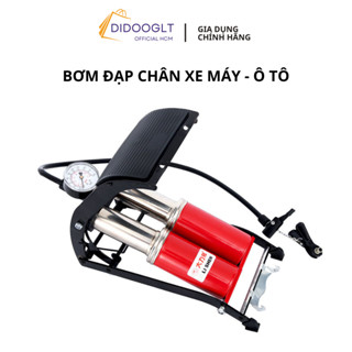 Bơm đạp chân mini ô tô xe hơi, xe máy, xe đạp và đồ gia dụng tiện lợi mẫu mới ( didooglt )