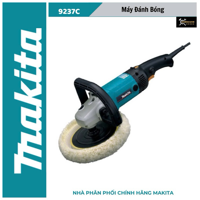 Máy đánh bóng Makita 9237C (180mm) - Công suất 1200W, Khởi động êm, Điều khiển tốc độ điện tử