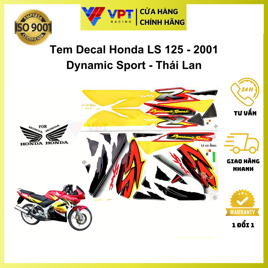 Tem LS125-2001 nhiều màu chính hãng Thailand T-LS125