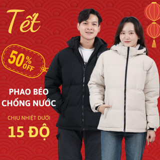 Áo Phao Nam Nữ Tabalo Retro Nuptse - Áo Phao Béo Đại Hàn Mùa Đông Có Mũ Tháo Rời, Áo Khoác Phao Cực Ấm