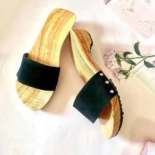 Guốc mộc guốc gỗ 5 phân quai gấm quai nhung