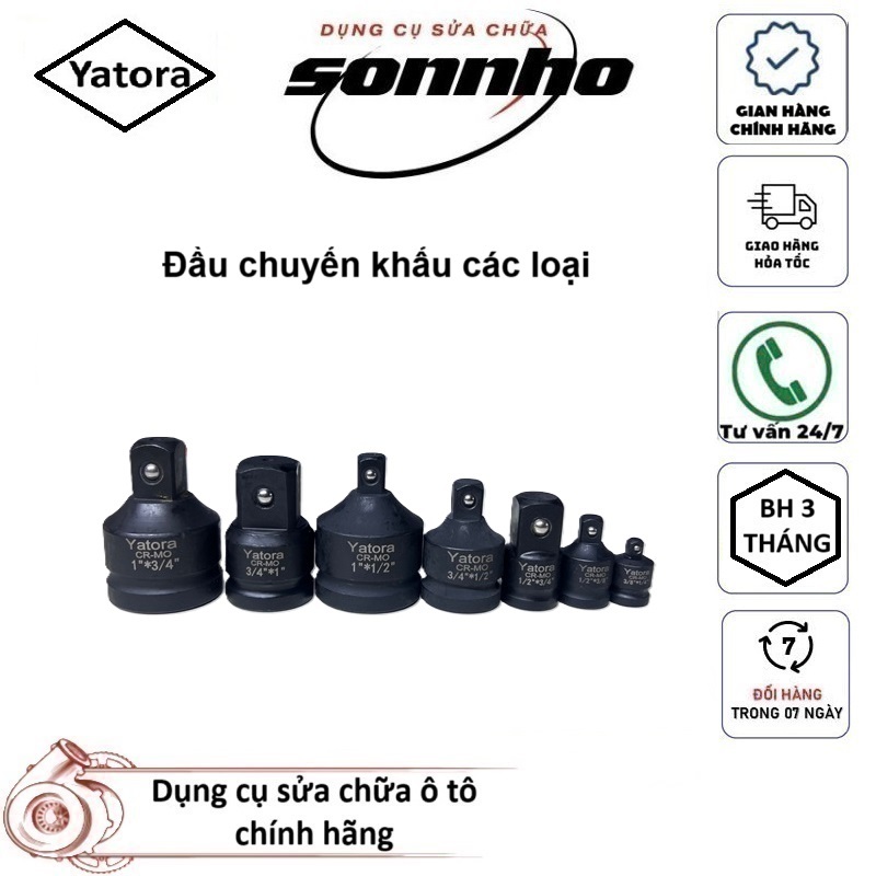 Đầu chuyển khẩu các loại Yatora thép nguyên chất