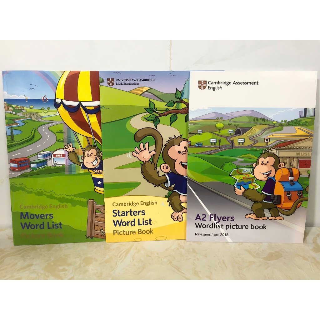 Sách - Cambridge wordlist picture book Starters Movers Flyers - Trọn bộ 3 cuốn