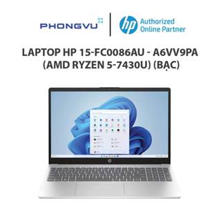 Laptop HP 15-fc0086AU - A6VV9PA | Ryzen 5-7430U | SSD 512GB | 15.6" | Gọn Nhẹ - Hiệu Năng Ổn Định