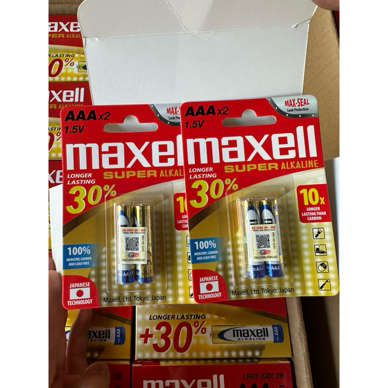 pin AA , AAA Maxell Alkaline , dung lượng cao