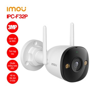 [ IPC-F32P-D ] Camera WIFI IMOU Bullet 2C 3MP FullHD - Tích Hợp Mic Thu Âm - Chống nước IP67 - Sản Phẩm 100% Chính Hãng