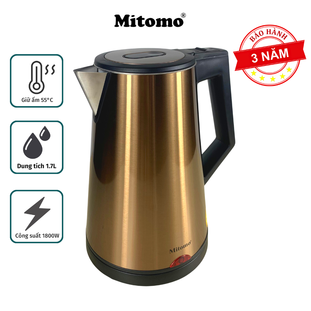 Ấm siêu tốc inox 3 lớp Mitomo ST-631