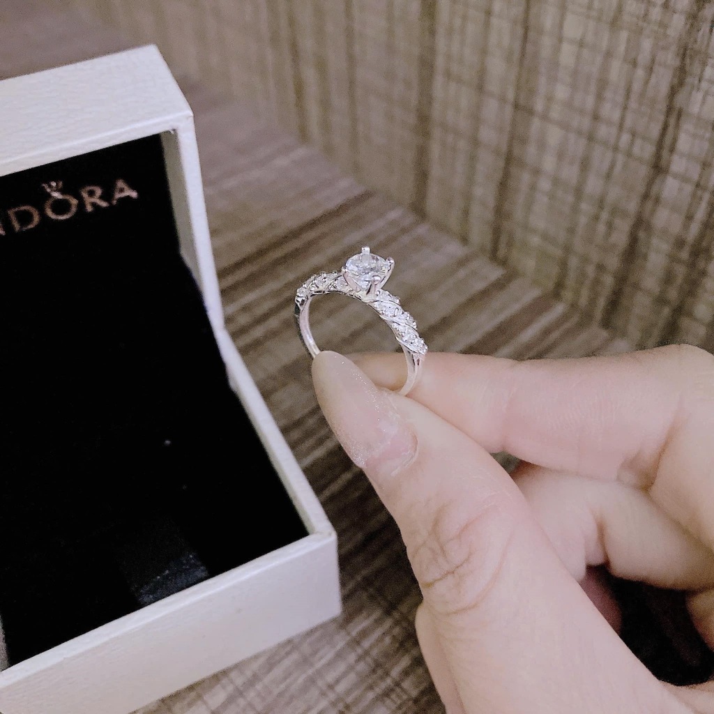 Nhẫn nữ bạc ta đá , dày dặn - Bin bạc