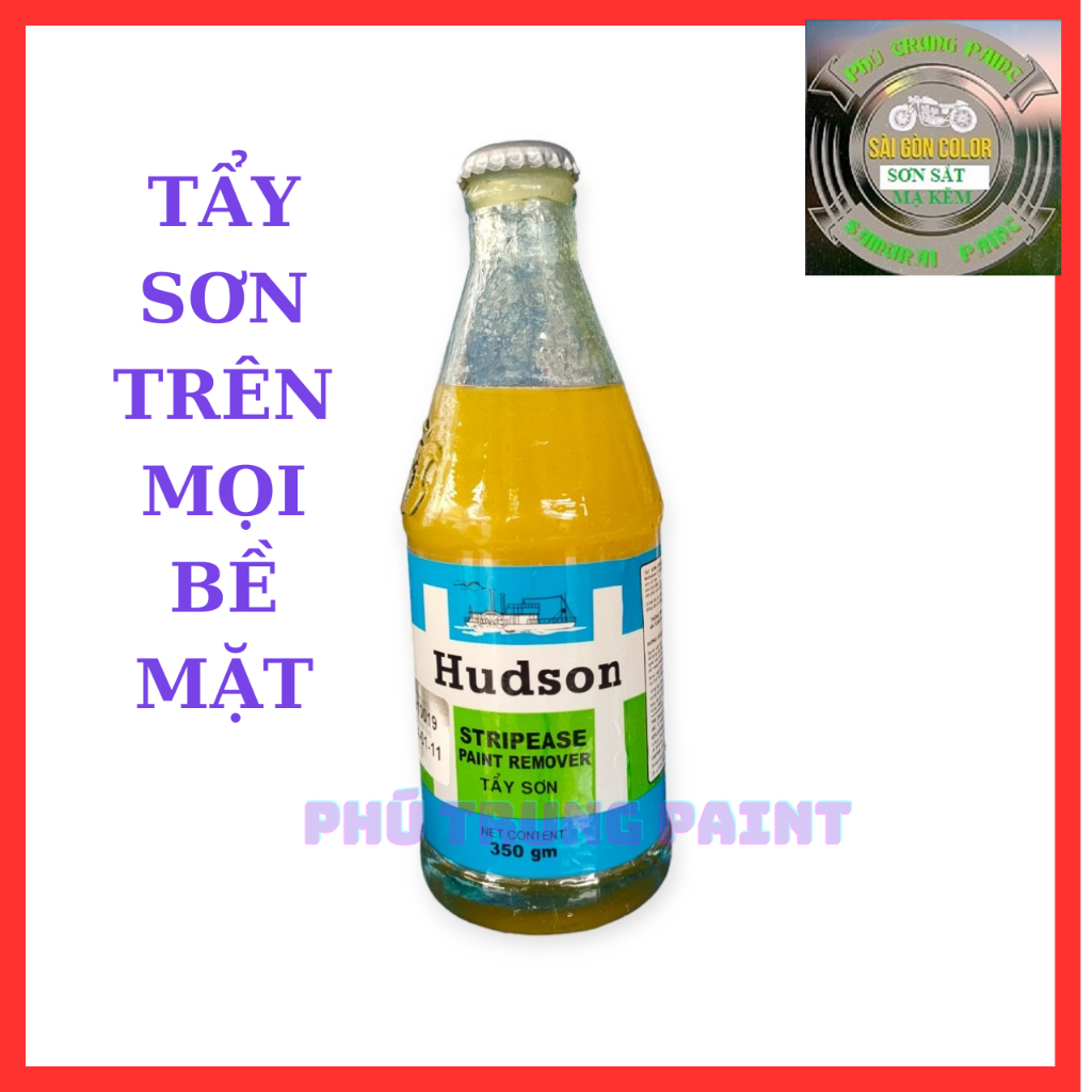 Tẩy sơn trên bề mặt kim loại HUDSON chai 350cc