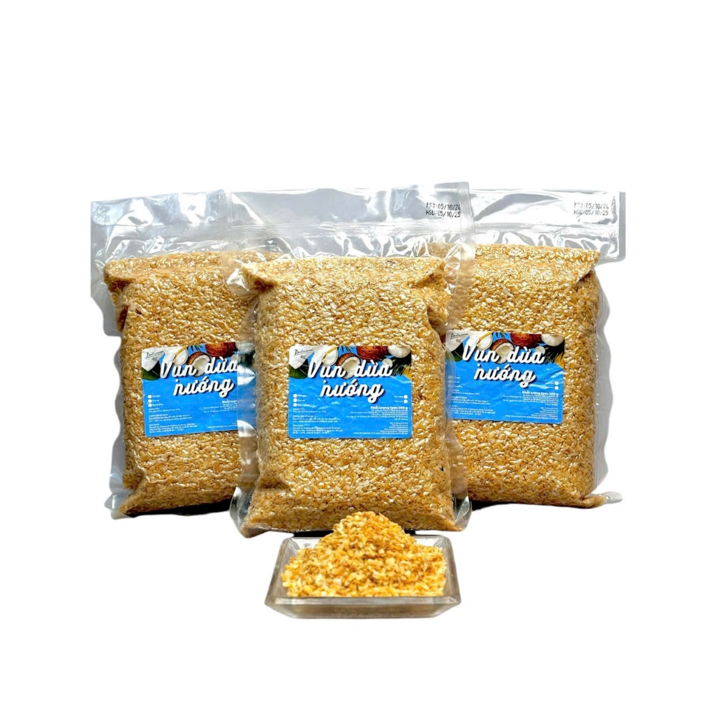 vụn dừa nướng size gạo/sợi.