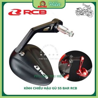 Kính chiếu hậu xe máy Gù S5 BAR RCB chính hãng racing boy gắn cho AB, SH,SH Mode, Wave,...1 cái