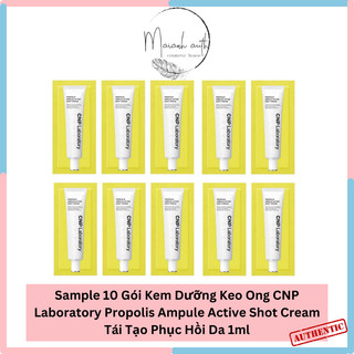  Sample 10 Gói Kem Dưỡng Keo Ong CNP Laboratory Cream Tái Tạo Phục Hồi Da 1ml 